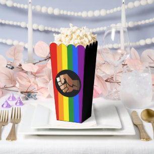 SlipperyJoe's queer people colour flag raised fist Favour Box