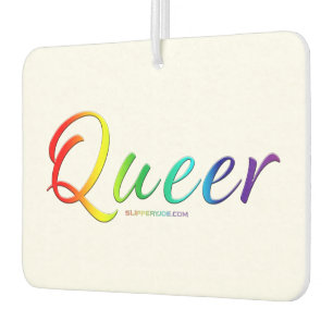 SlipperyJoe's queer single expressive word smooth Car Air Freshener