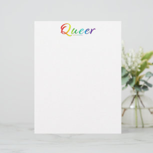 SlipperyJoe's queer single expressive word smooth Custom Letterhead