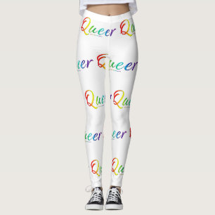 SlipperyJoe's queer single expressive word smooth Leggings