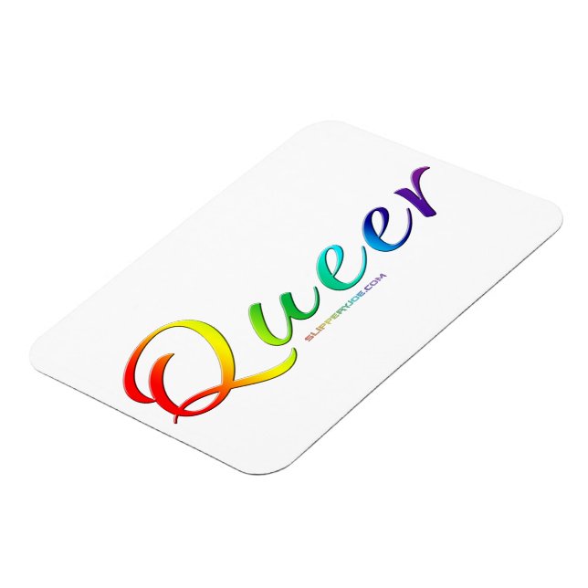 SlipperyJoe's queer single expressive word smooth  Magnet (Left Side)