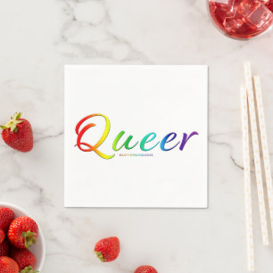SlipperyJoe's queer single expressive word smooth Napkin