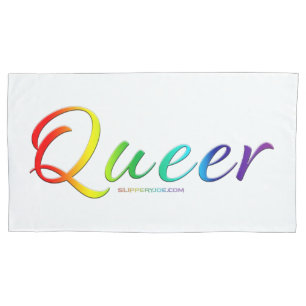 SlipperyJoe's queer single expressive word smooth Pillowcase
