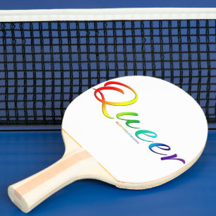 SlipperyJoe's queer single expressive word smooth Ping Pong Paddle