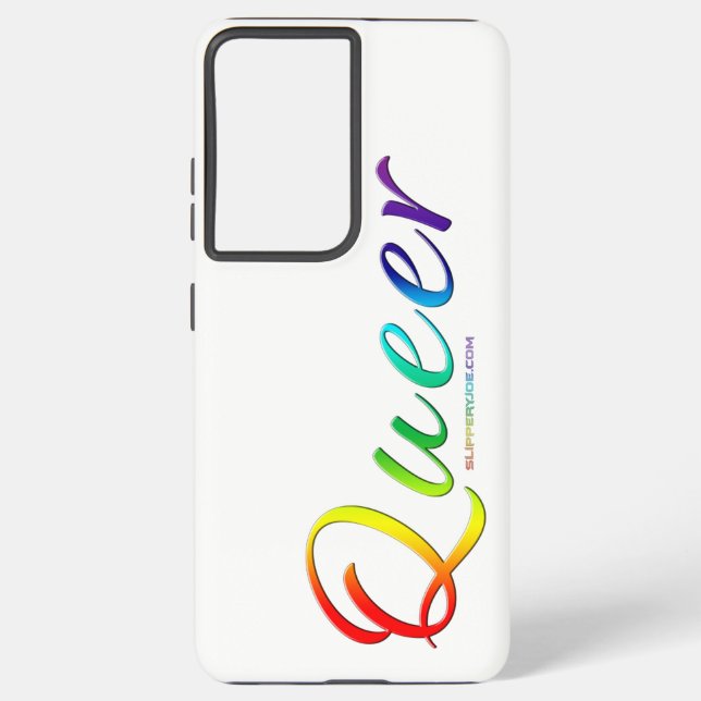 SlipperyJoe's queer single expressive word smooth  Samsung Galaxy S21 Ultra Case (Back)