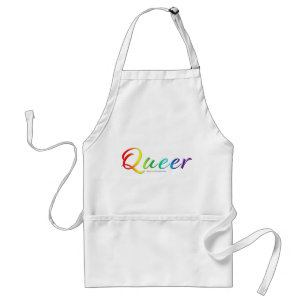SlipperyJoe's queer single expressive word smooth Standard Apron