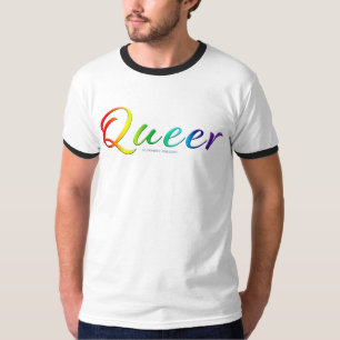 SlipperyJoe's queer single expressive word smooth T-Shirt