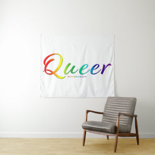 SlipperyJoe's queer single expressive word smooth Tapestry