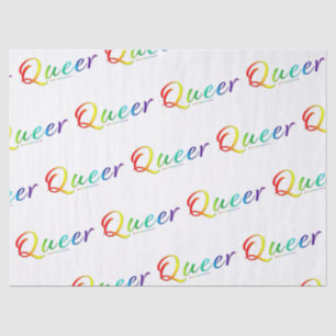 SlipperyJoe's queer single expressive word smooth  Tissue Paper