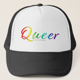 SlipperyJoe's queer single expressive word smooth Trucker Hat