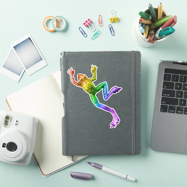 SlipperyJoe's rainbow coloured frog rendered sculp (iPad Cover)