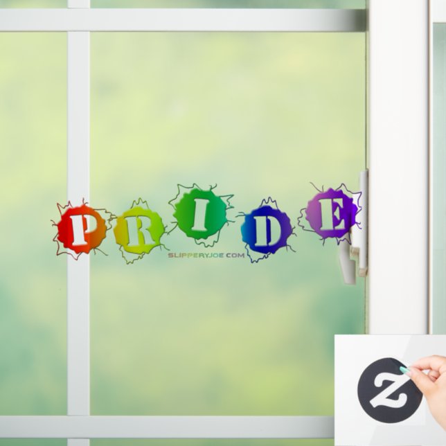 SlipperyJoe's rainbow coloured pride sign bursts w (Home)