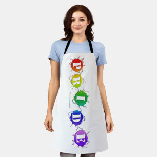 SlipperyJoe's rainbow coloured pride sign bursts w Apron