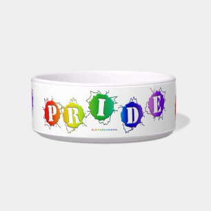 SlipperyJoe's rainbow coloured pride sign bursts w Bowl