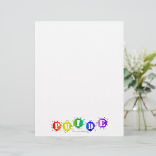 SlipperyJoe's rainbow coloured pride sign bursts w Custom Letterhead
