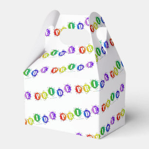 SlipperyJoe's rainbow coloured pride sign bursts w Favour Box