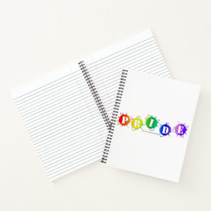 SlipperyJoe's rainbow coloured pride sign bursts w Notebook