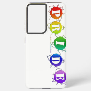 SlipperyJoe's rainbow coloured pride sign bursts w Samsung Galaxy Case