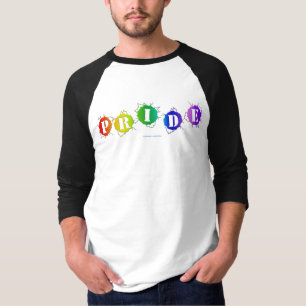 SlipperyJoe's rainbow coloured pride sign bursts w T-Shirt