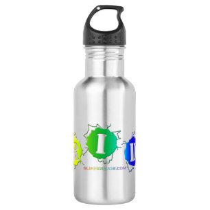 SlipperyJoe's rainbow coloured pride sign word thr 532 Ml Water Bottle