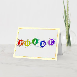 SlipperyJoe's rainbow coloured pride sign word thr Foil Greeting Card