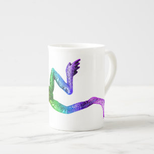 SlipperyJoe's rainbow gradient frog vibrant amphib Bone China Mug