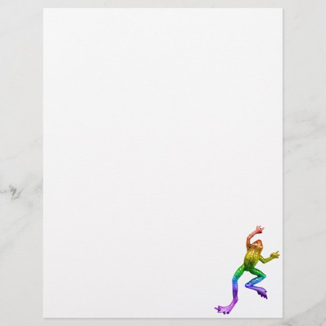 SlipperyJoe's rainbow gradient frog vibrant amphib Custom Letterhead (Front)