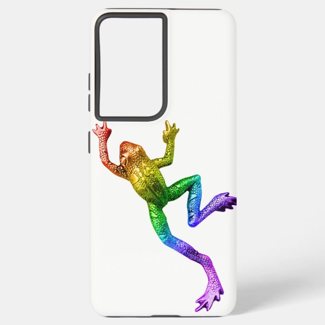 SlipperyJoe's rainbow gradient frog vibrant amphib Samsung Galaxy S21 Ultra Case (Back)