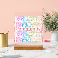 SlipperyJoe's rainbow LGBTQ+ community word cloud 
