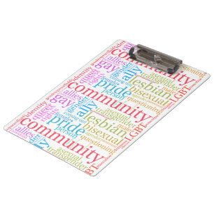 SlipperyJoe's rainbow LGBTQ+ community word cloud Clipboard