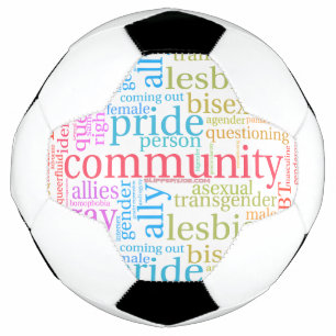 SlipperyJoe's rainbow LGBTQ+ community word cloud  Football