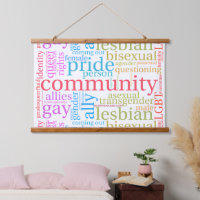 SlipperyJoe's rainbow LGBTQ+ community word cloud
