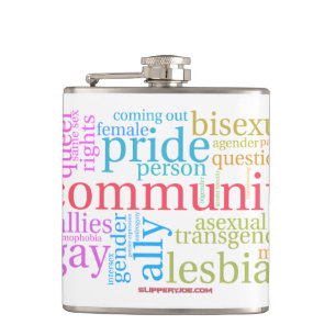 SlipperyJoe's rainbow LGBTQ+ community word cloud  Hip Flask