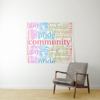 SlipperyJoe's rainbow LGBTQ+ community word cloud 