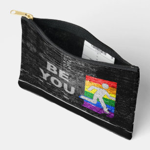 SlipperyJoe's rainbow pride colours panel urban st Accessory Pouch