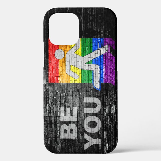 SlipperyJoe's rainbow pride colours panel urban st Case-Mate iPhone Case (Back)