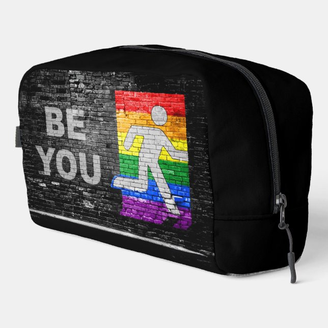 SlipperyJoe's rainbow pride colours panel urban st Dopp Kit (Right Corner)