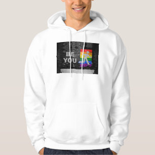 SlipperyJoe's rainbow pride colours panel urban st Hoodie