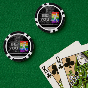 SlipperyJoe's rainbow pride colours panel urban st Poker Chips