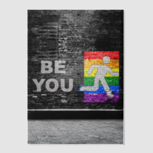 SlipperyJoe's rainbow pride colours panel urban st Vellum Invitations