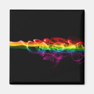 SlipperyJoe's Rainbow smoke vapor ripple rainbow c Magnet