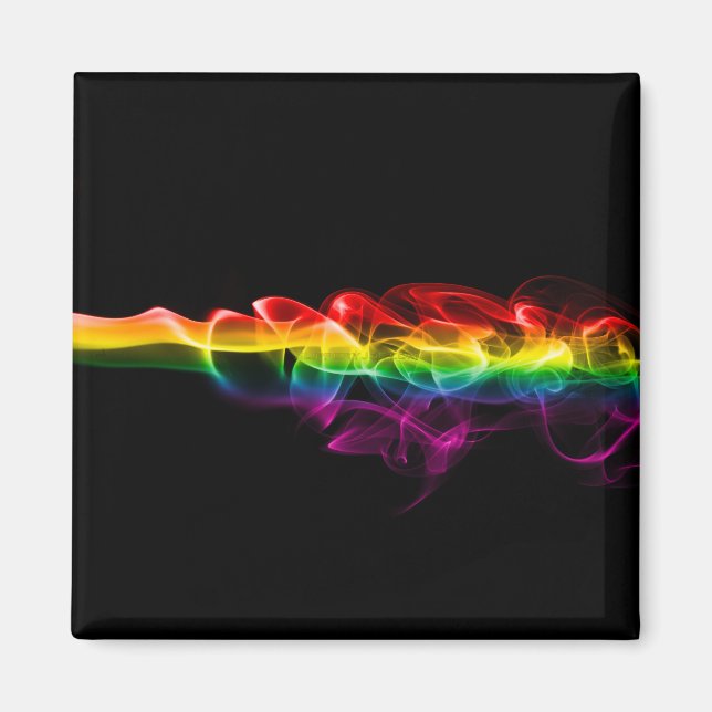 SlipperyJoe's Rainbow smoke vapor ripple rainbow c Magnet (Front)