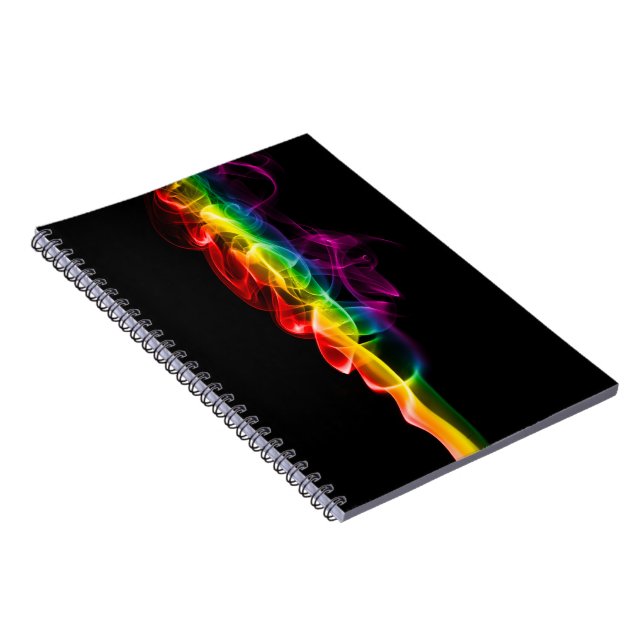 SlipperyJoe's Rainbow smoke vapor ripple rainbow c Notebook (Right Side)