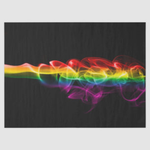 SlipperyJoe's Rainbow smoke vapor ripple rainbow c Tissue Paper