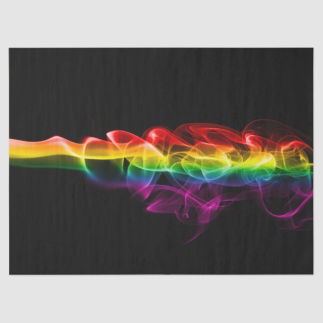 SlipperyJoe's Rainbow smoke vapor ripple rainbow c Tissue Paper (Front)