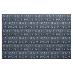 SlipperyJoe's raunch metallic large blue letters d Fabric