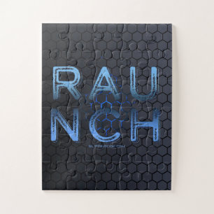SlipperyJoe's raunch metallic large blue letters d Jigsaw Puzzle