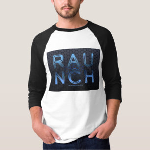 SlipperyJoe's raunch metallic large blue letters d T-Shirt