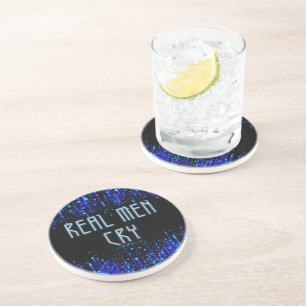 SlipperyJoe's real men cry tears emotions digital Coaster