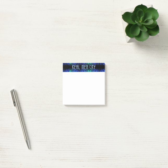 SlipperyJoe's real men cry tears emotions digital  Post-it Notes (Office)